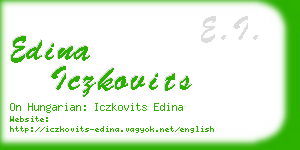 edina iczkovits business card